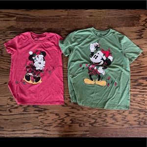 Mickey & Minnie Christmas couple tees